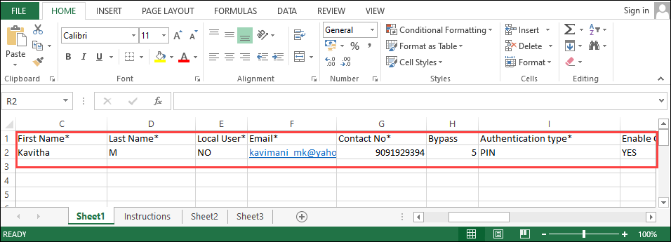  Data entry Sheet - CyLock